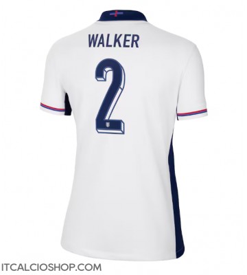 Inghilterra Kyle Walker #2 Prima Maglia Femmina Europei 2024 Manica Corta